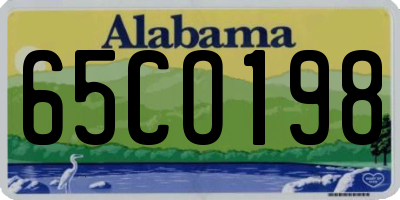 AL license plate 65CO198