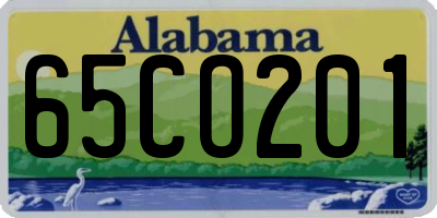 AL license plate 65CO201