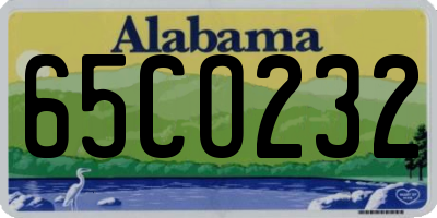 AL license plate 65CO232