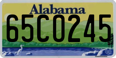 AL license plate 65CO245