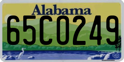 AL license plate 65CO249