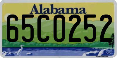 AL license plate 65CO252