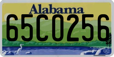 AL license plate 65CO256