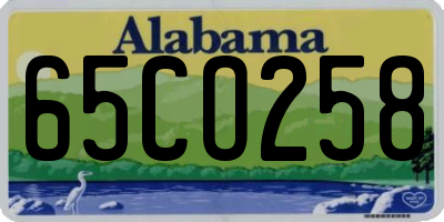 AL license plate 65CO258