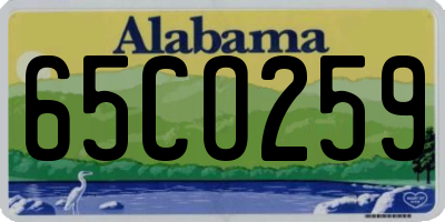 AL license plate 65CO259