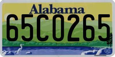 AL license plate 65CO265