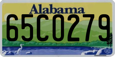 AL license plate 65CO279