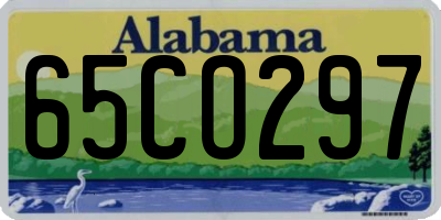 AL license plate 65CO297