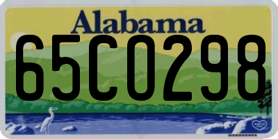 AL license plate 65CO298