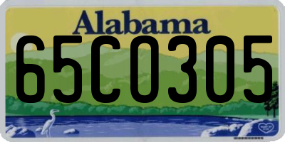 AL license plate 65CO305
