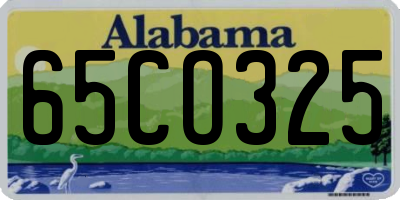 AL license plate 65CO325