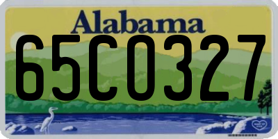 AL license plate 65CO327