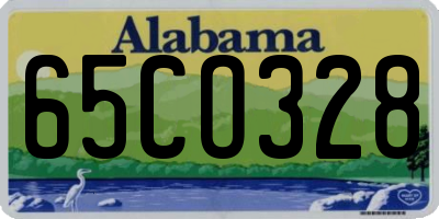 AL license plate 65CO328