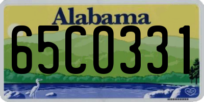 AL license plate 65CO331