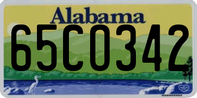 AL license plate 65CO342