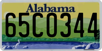 AL license plate 65CO344