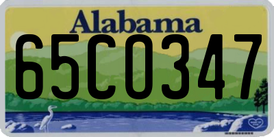AL license plate 65CO347
