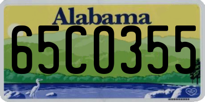 AL license plate 65CO355