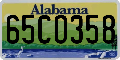 AL license plate 65CO358