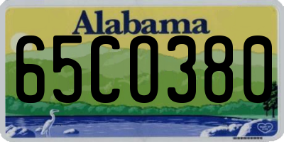 AL license plate 65CO380
