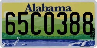 AL license plate 65CO388