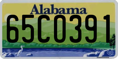 AL license plate 65CO391