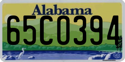 AL license plate 65CO394