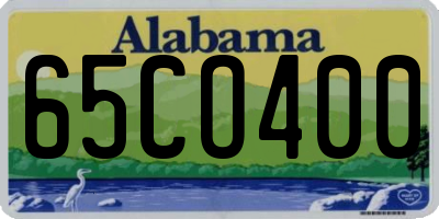 AL license plate 65CO400