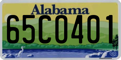 AL license plate 65CO401
