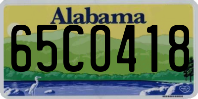 AL license plate 65CO418