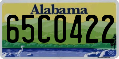 AL license plate 65CO422