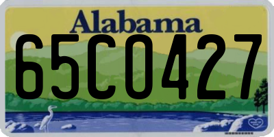 AL license plate 65CO427