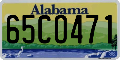 AL license plate 65CO471