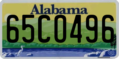 AL license plate 65CO496
