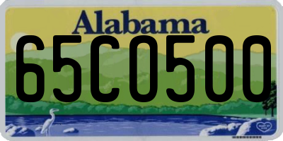 AL license plate 65CO500