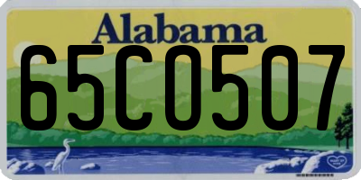 AL license plate 65CO507