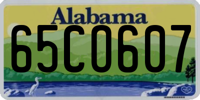 AL license plate 65CO607