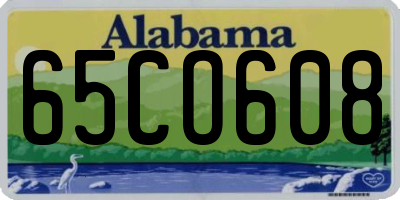 AL license plate 65CO608