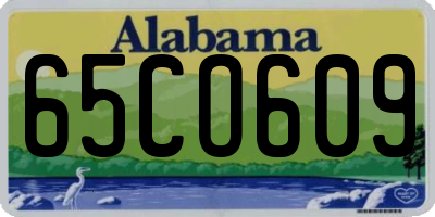 AL license plate 65CO609
