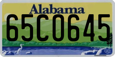 AL license plate 65CO645