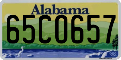 AL license plate 65CO657