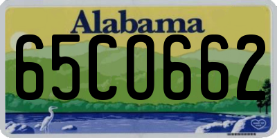 AL license plate 65CO662