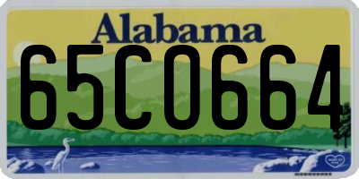 AL license plate 65CO664