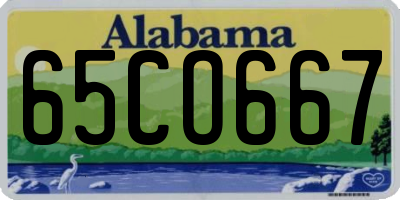 AL license plate 65CO667