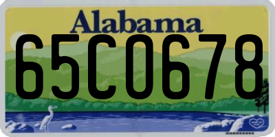 AL license plate 65CO678