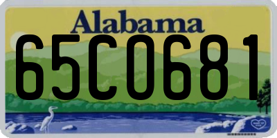 AL license plate 65CO681