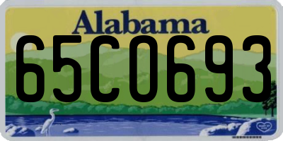 AL license plate 65CO693