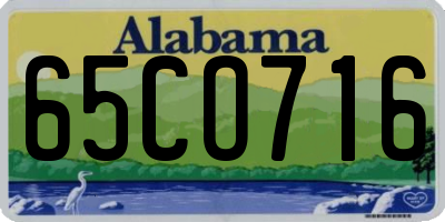 AL license plate 65CO716