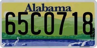 AL license plate 65CO718
