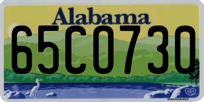 AL license plate 65CO730